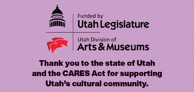 Utah Legislature and Utah Division of Arts and Museums logos